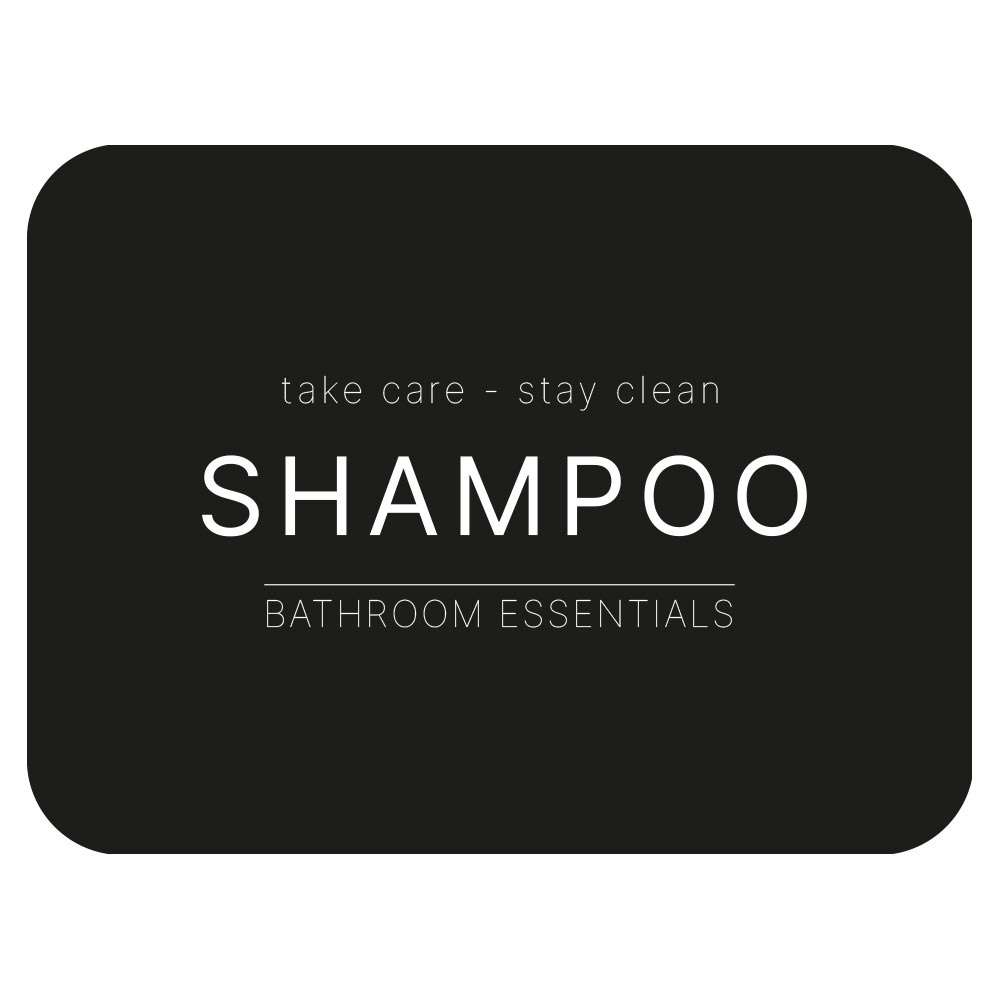 Selvklæbende Etiket - Shampoo - Mat Sort i gruppen Badeværelsestilbehør / Alle Badeværelsestilbehør / Sæbedispenser & Sæbe hos Beslag Online (10102-BO)