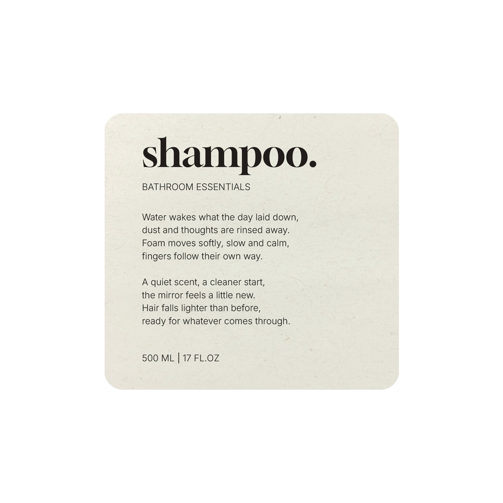Selvklebende Etikett Premium - Shampoo - Beige