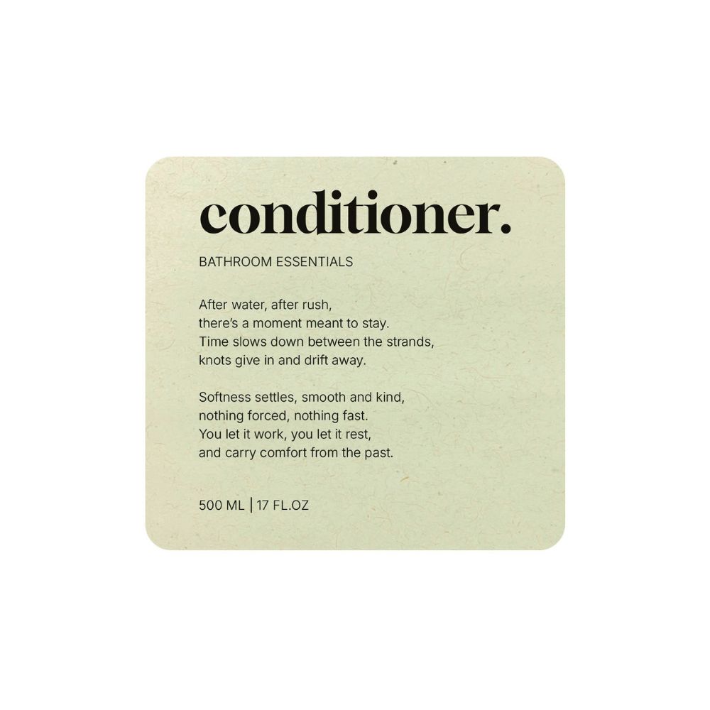 Selvklebende Etikett Premium - Conditioner - Beige