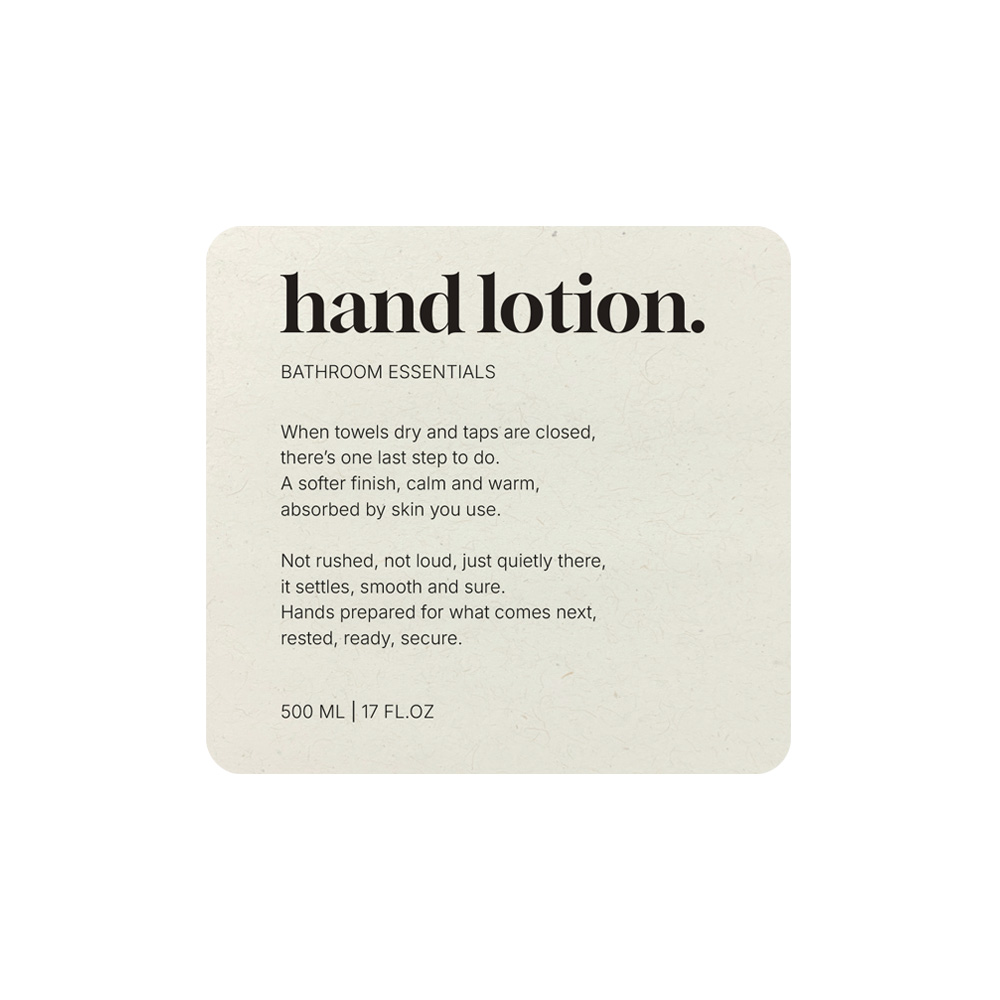 Selvklebende Etikett Premium - Hand Lotion - Beige