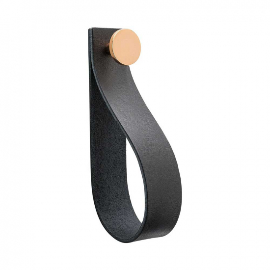 Loop Strap - Sort Lær/Kobber i gruppen Knagger / Farge/Materiale / Lær hos Beslag Online (333302-11)