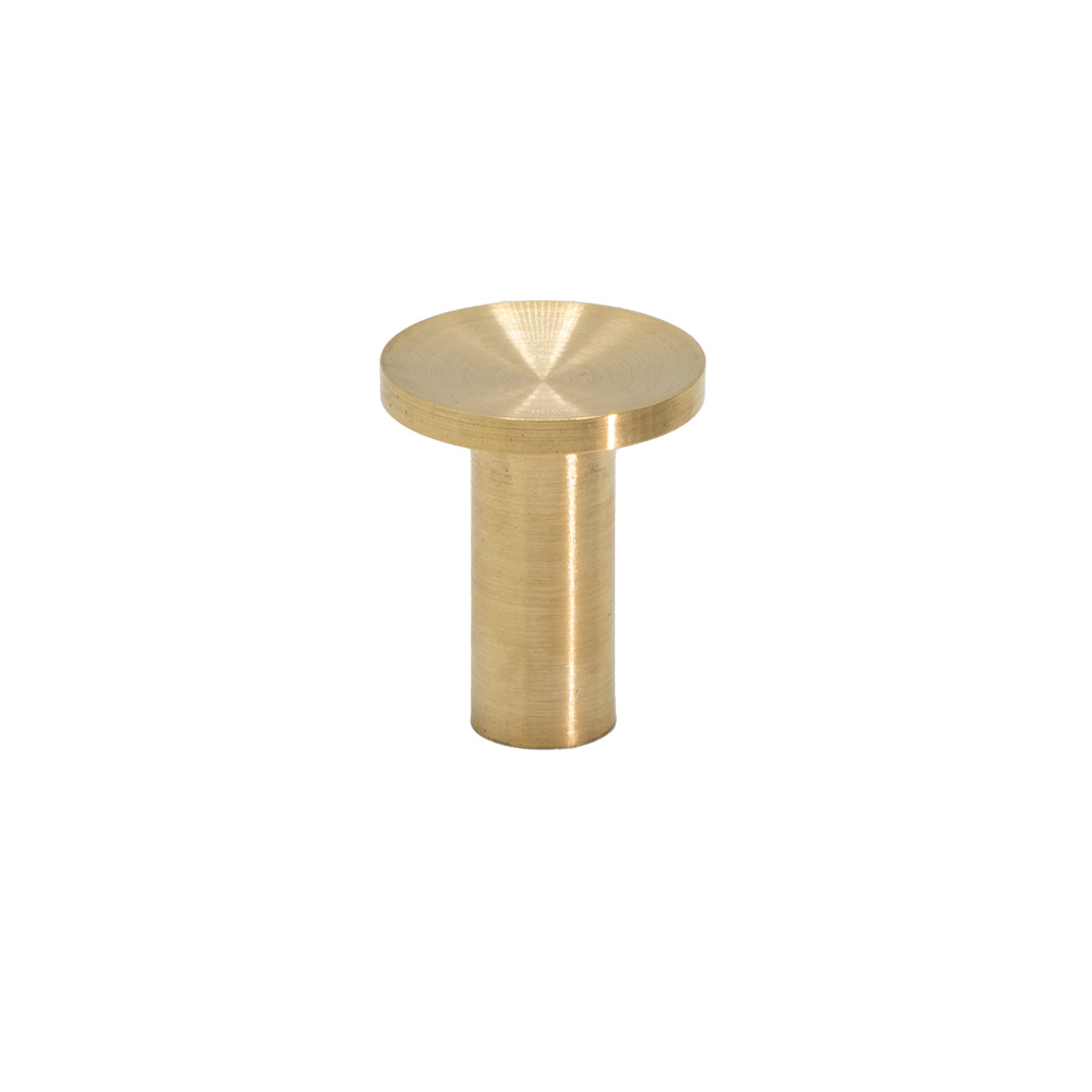 Knott Sture - 18mm - Børstet Ubehandlet Messing