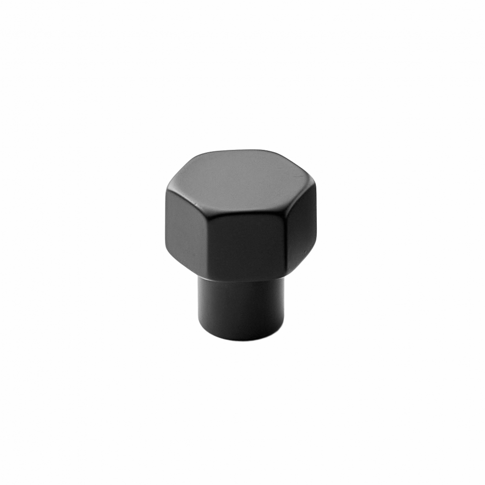 Knott Hexa - 24mm - Matt Sort  i gruppen Knotter / Farge/Materiale / Sort hos Beslag Online (352000-11)