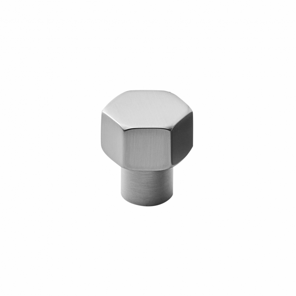 Knop Hexa - 24mm - Rustfrit Stål Finish i gruppen Knopper / Farve/Materiale / Rustfrit hos Beslag Online (352001-11)