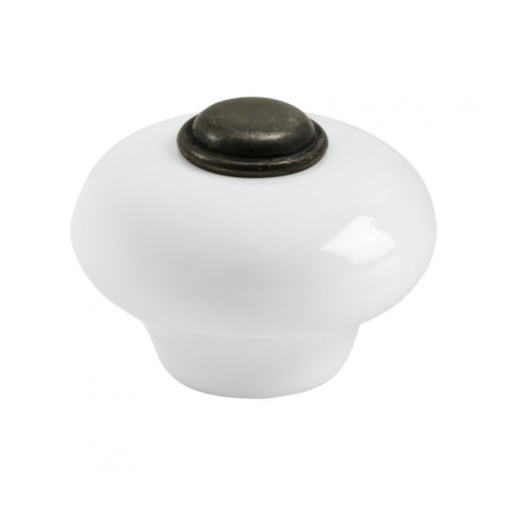 Knop 409 - 32mm - Antik/Porcelæn i gruppen Knopper / Farve/Materiale / Hvide hos Beslag Online (3911-11)