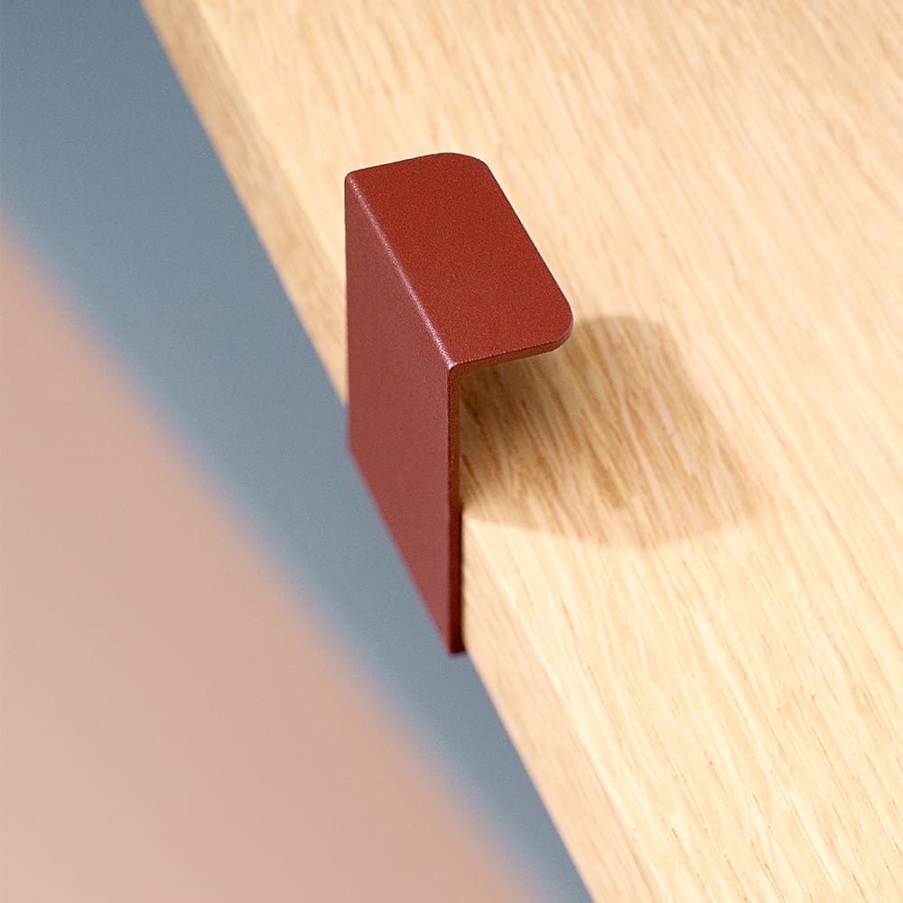 Toniton Hide Håndtak - 40mm - Reddish Brown