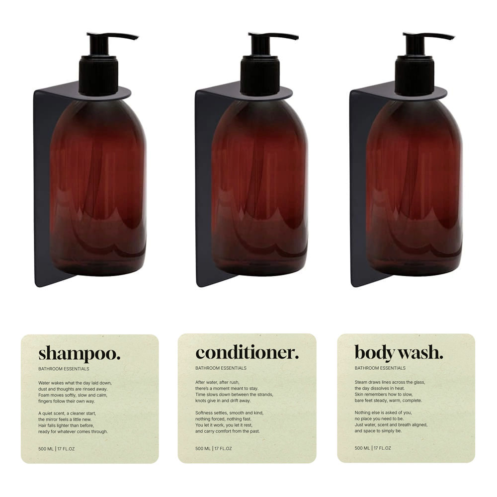 Dusjpakke Premium - Matt Sort