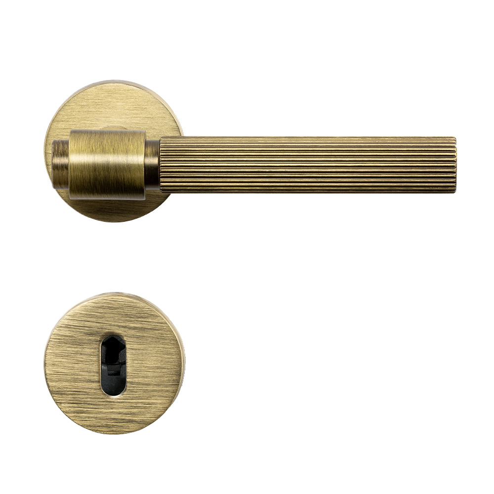 Dørhåndtak Helix 200 Stripe - Europeisk Standard - Antikk Bronse i gruppen Dørhåndtak / Alle Dørhåndtak / Dørhåndtak Innerdør hos Beslag Online (752011-41E)