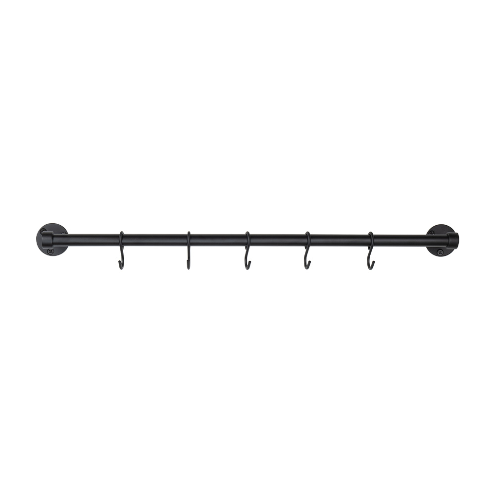 Kjøkkenstang Aveny - 600mm - Komplett - Matt Sort
