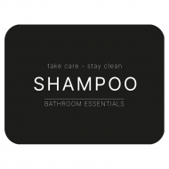 Selvklebende Etikett - Shampoo - Matt Sort