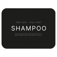 Selvklebende Etikett - Shampoo - Matt Sort