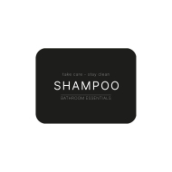 Selvklebende Etikett - Shampoo - Matt Sort
