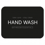 Selvklebende Etikett - Hand Wash - Matt Sort