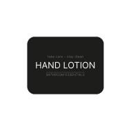 Selvklebende Etikett - Hand Lotion - Matt Sort