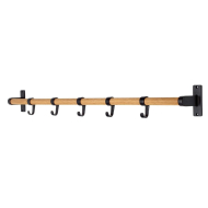 Knaggerekke Elegant - 1000mm - Sort/Eik