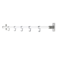 Knaggerekke Elegant - 1000mm - Hvit/Aluminium