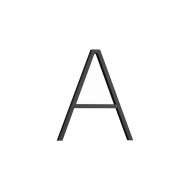 Husbokstav Contemporary A - Small - Sort