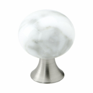 Knop Bead Straight - Carrara Marmor