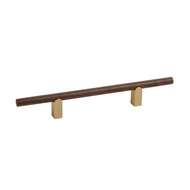 Håndtak Kumo Wood - Valnøtt/Børstet Messing
