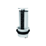 El-søyle 100mm 3stk 230V Uttak  – Sort