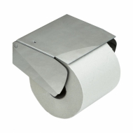 Solid Toalettpapirholder Med Lokk - Børstet Rustfritt Stål Finish