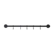Kjøkkenstang Aveny - 600mm - Komplett - Matt Sort