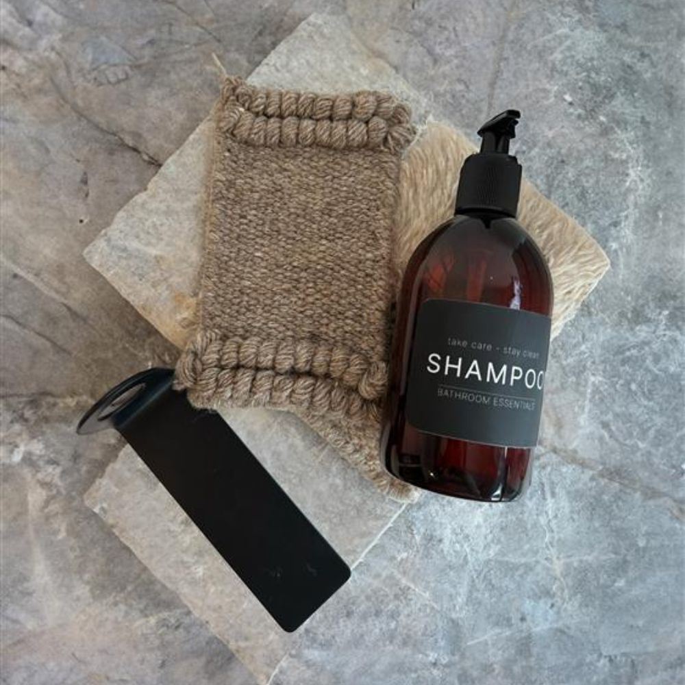 Selvklebende Etikett - Shampoo - Matt Sort