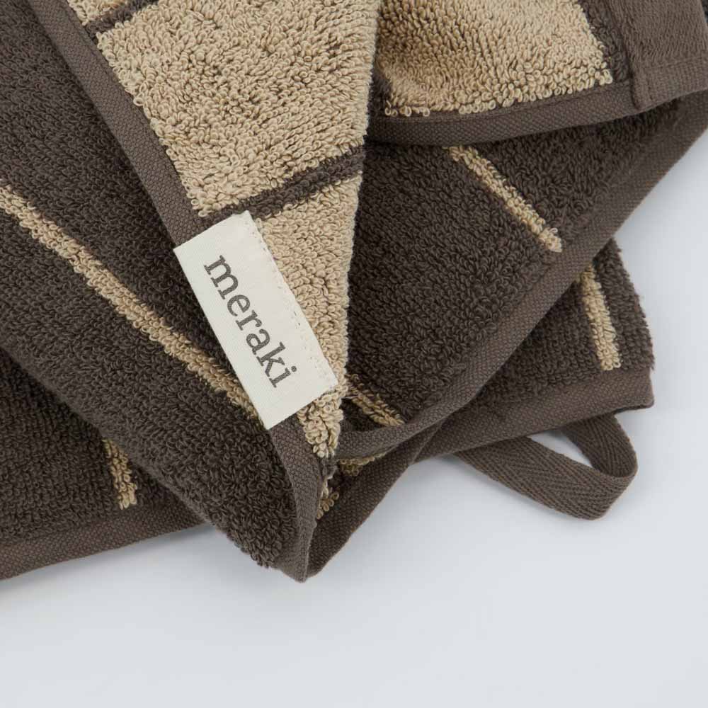 Håndkle Stripe - 50X100cm - Army 2pak