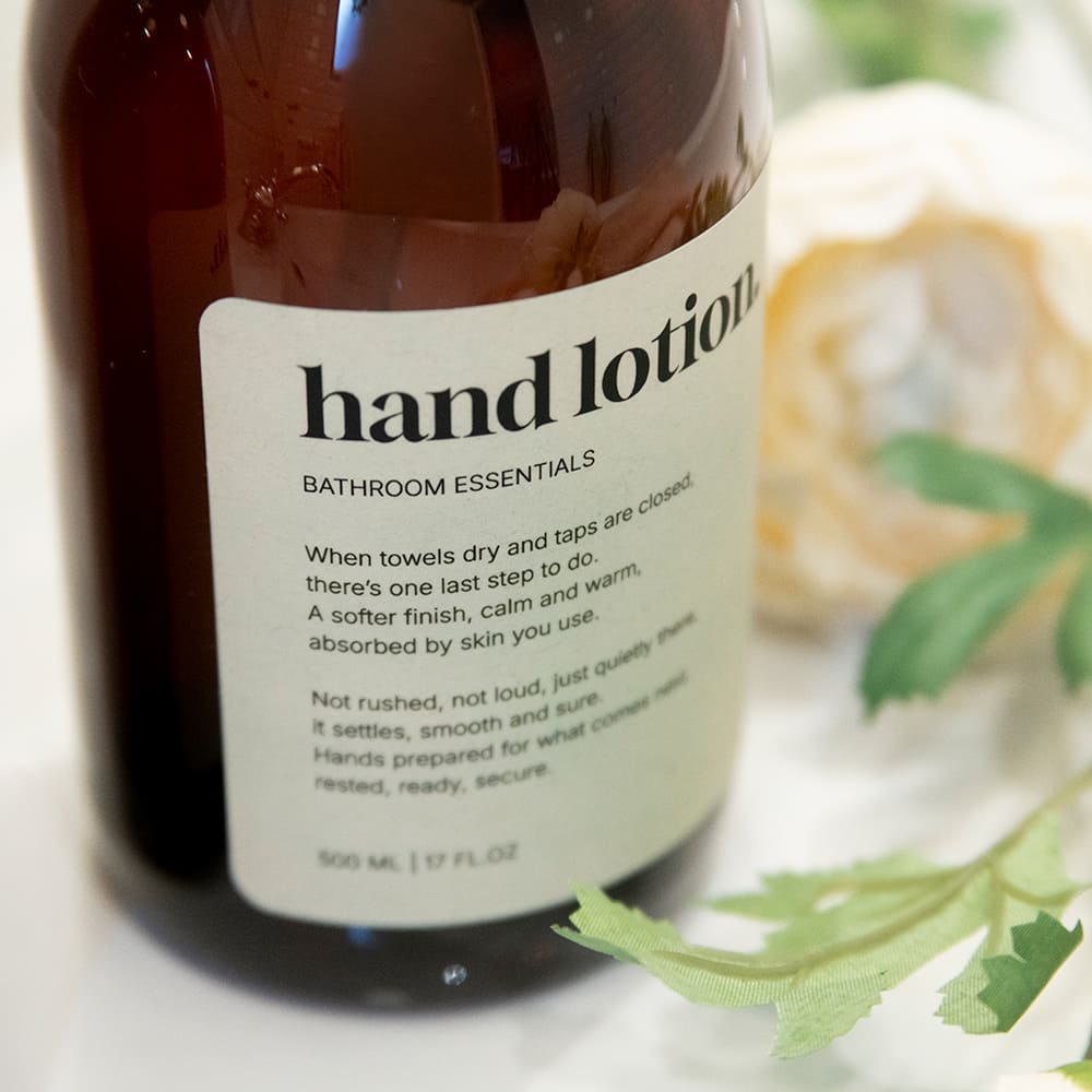 Selvklebende Etikett Premium - Body Wash - Beige