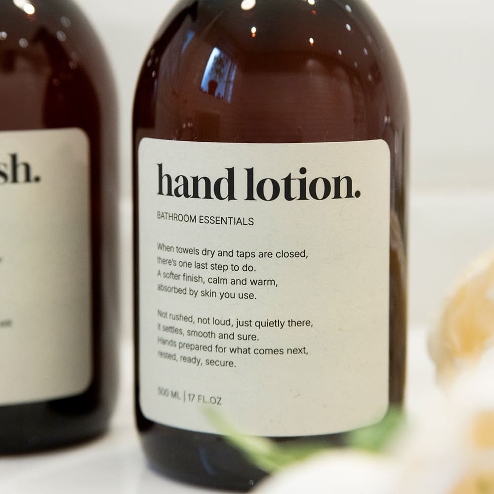 Selvklebende Etikett Premium - Hand Lotion - Beige