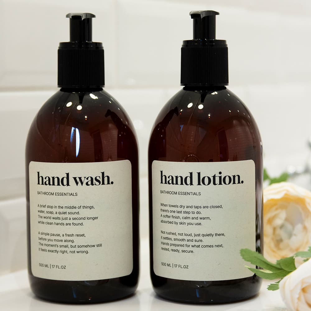 Selvklebende Etikett Premium - Hand Lotion - Beige