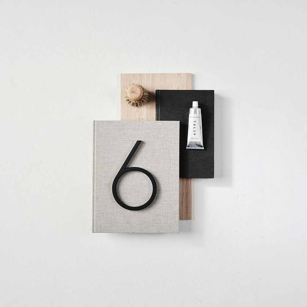 Husnummer Contemporary - 6 - Sort
