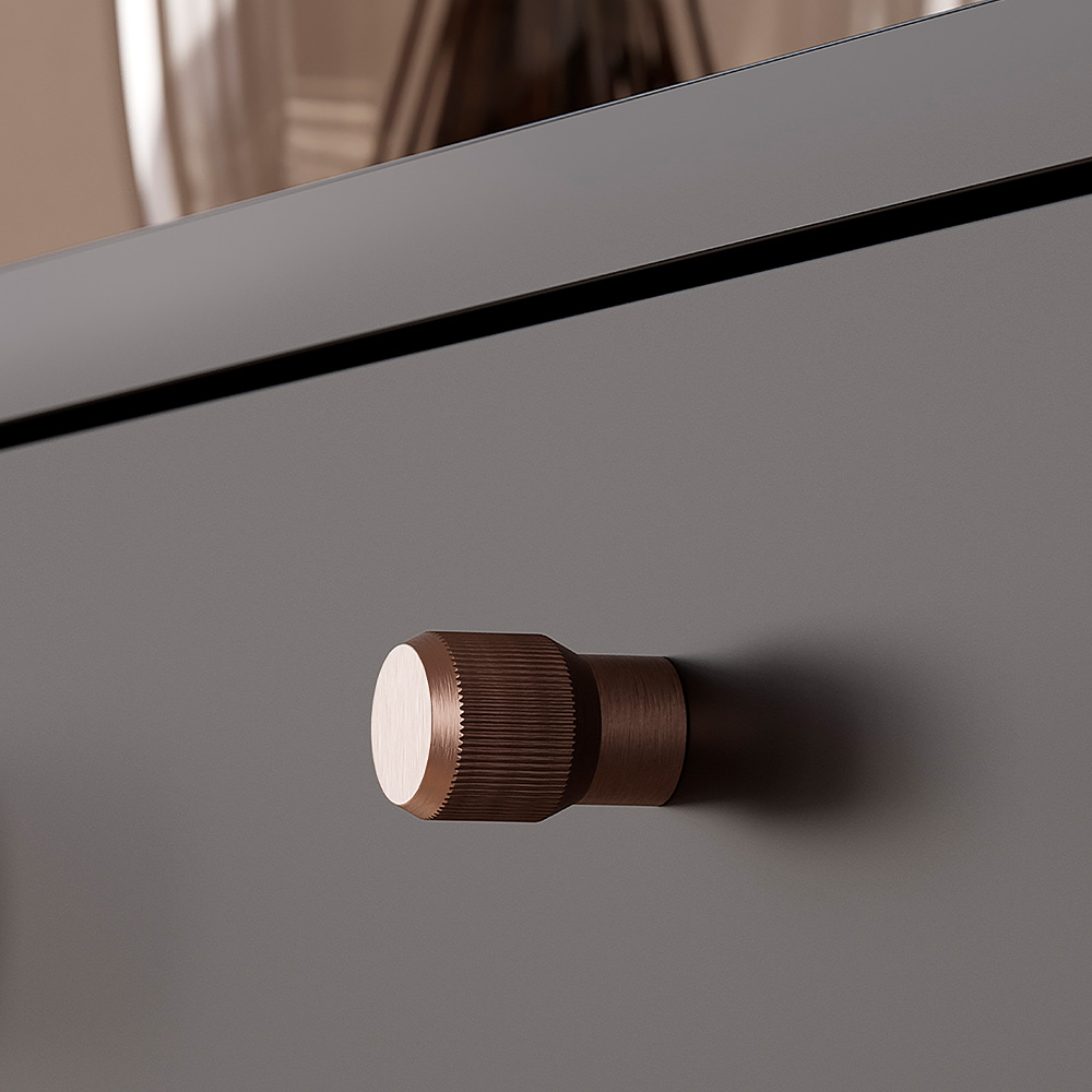Knott Brooklyn Ø20mm - Børstet Bronse