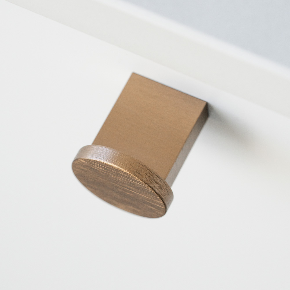 Knott Nexx Ø25mm - Mørk Børstet Messing