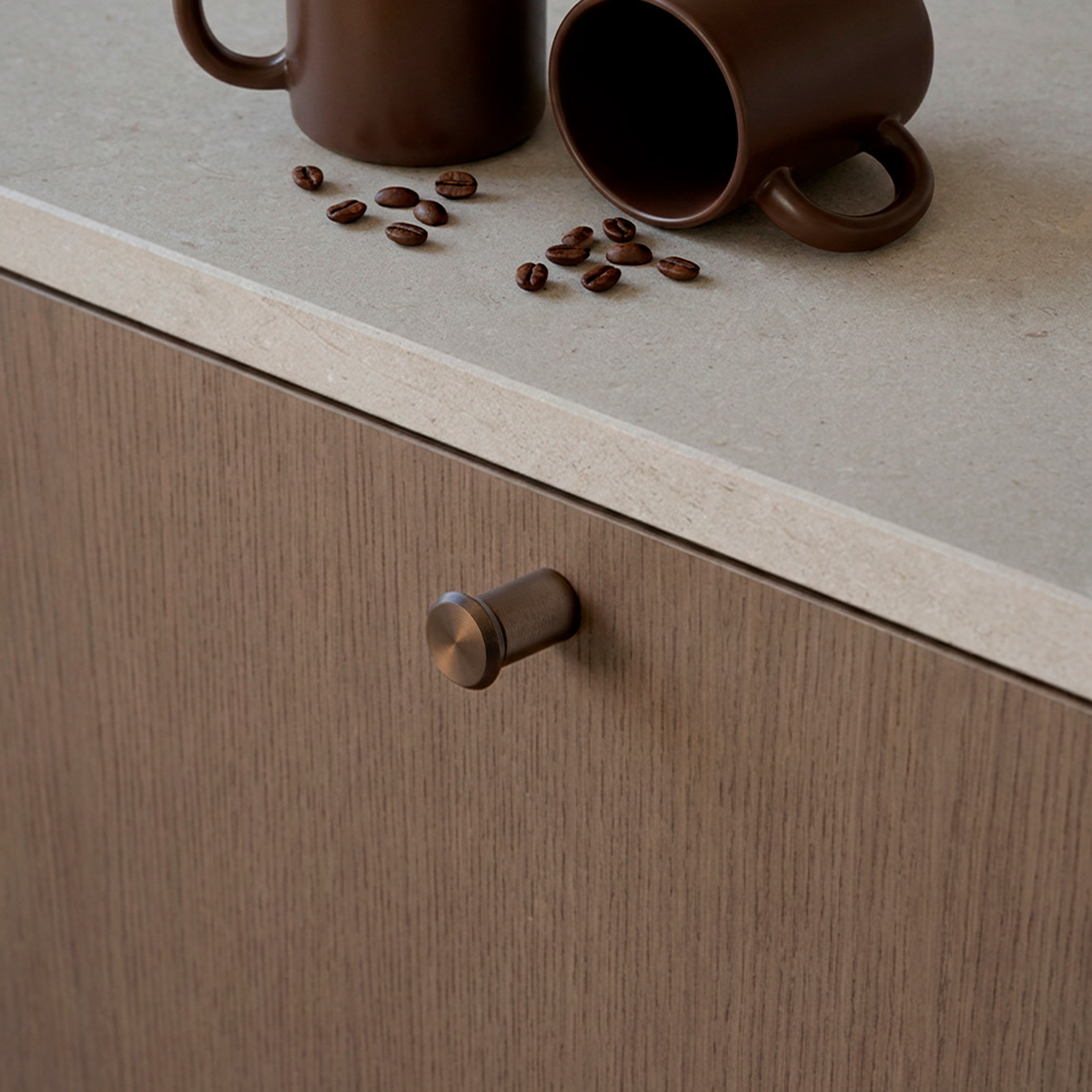 Knott Fase Ø23mm - Børstet Bronse