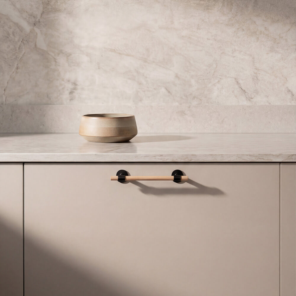 Håndtak Uniform - 128mm - Eik/Matt Sort