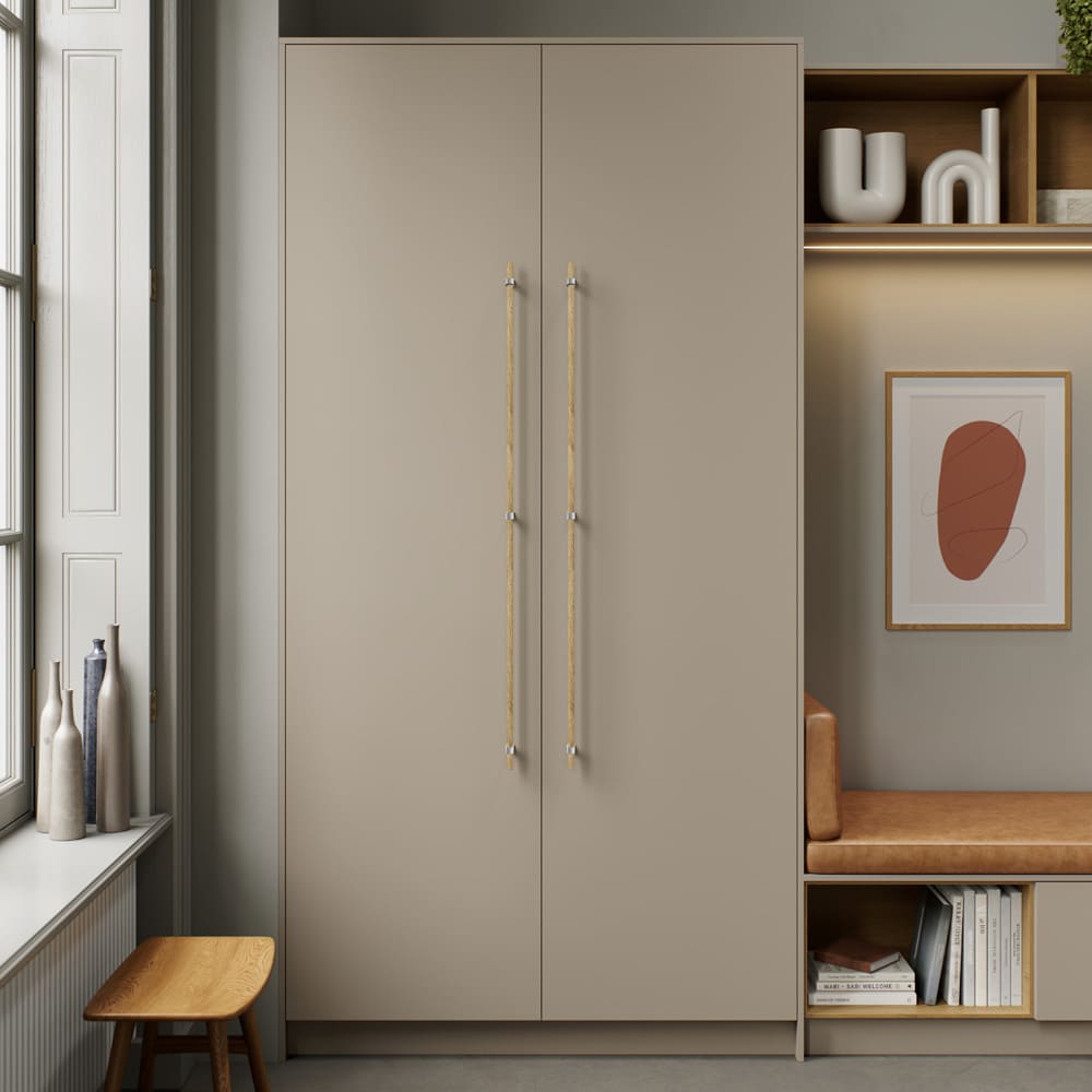 Håndtak Bond - Eik/Rustfritt Look