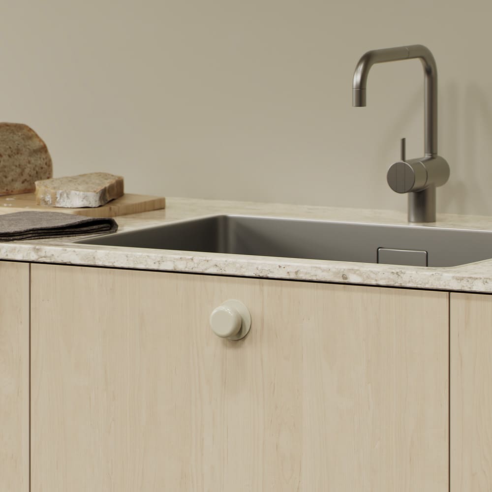 Knott Colette - 50mm - Glossy Dusty Creme