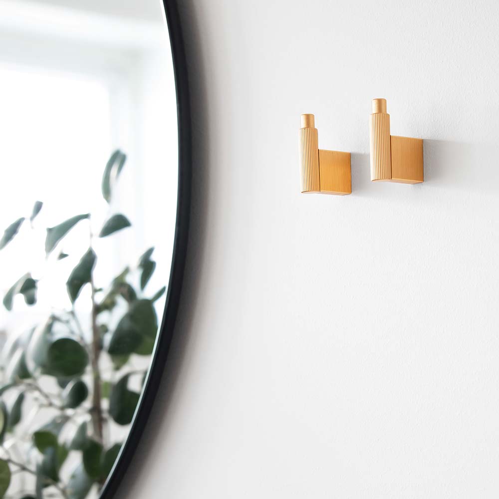 Knagg Arpa - Børstet Messing