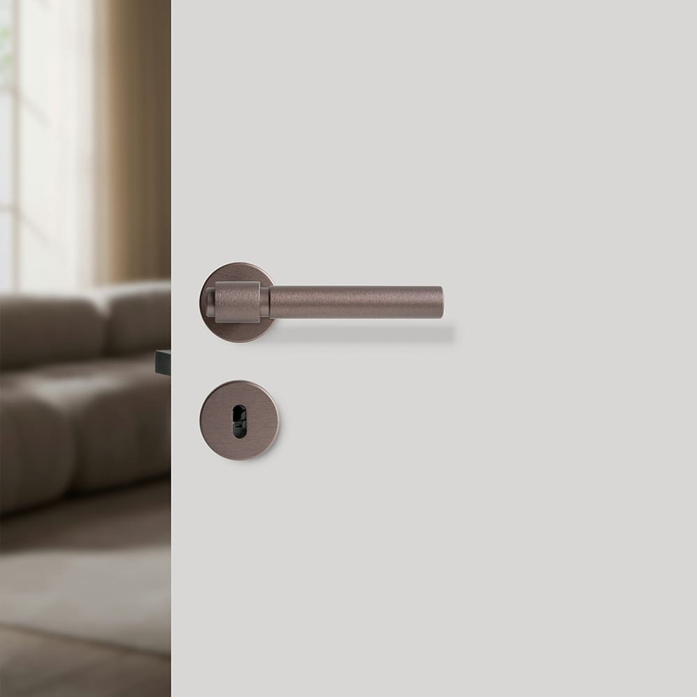Dørhåndtak Helix 200 Plain - Mørk Bronse