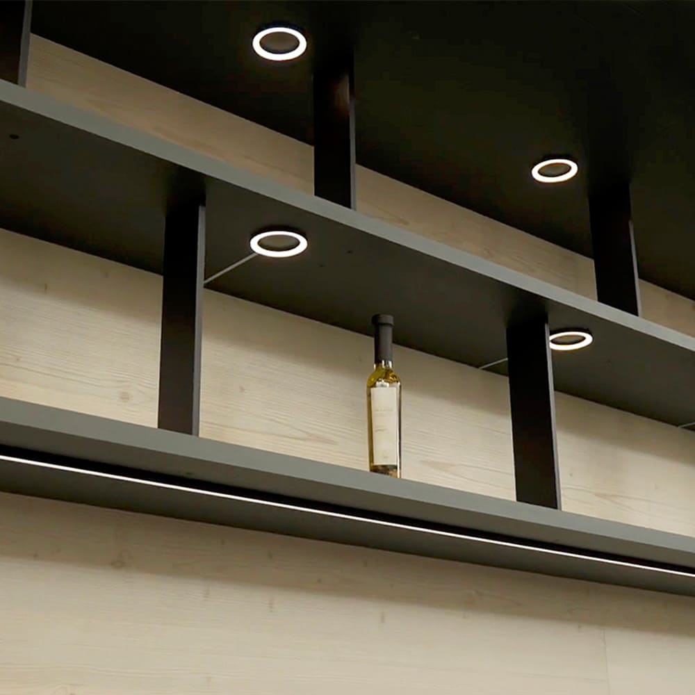 LED-Spot Ringlight - Utenpåliggende - Sort