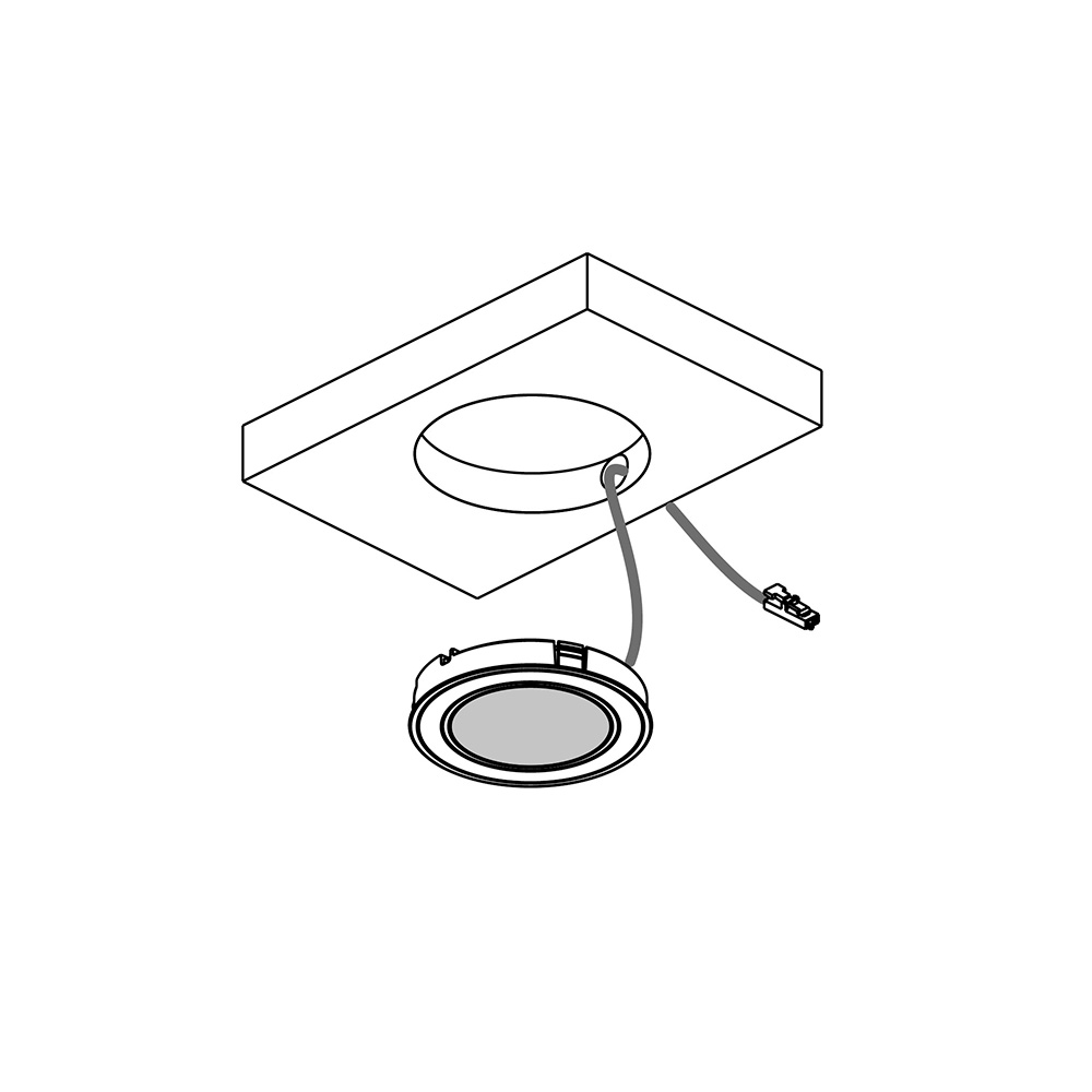 LED-Spot Holl D-M med lokk - Matt Sort