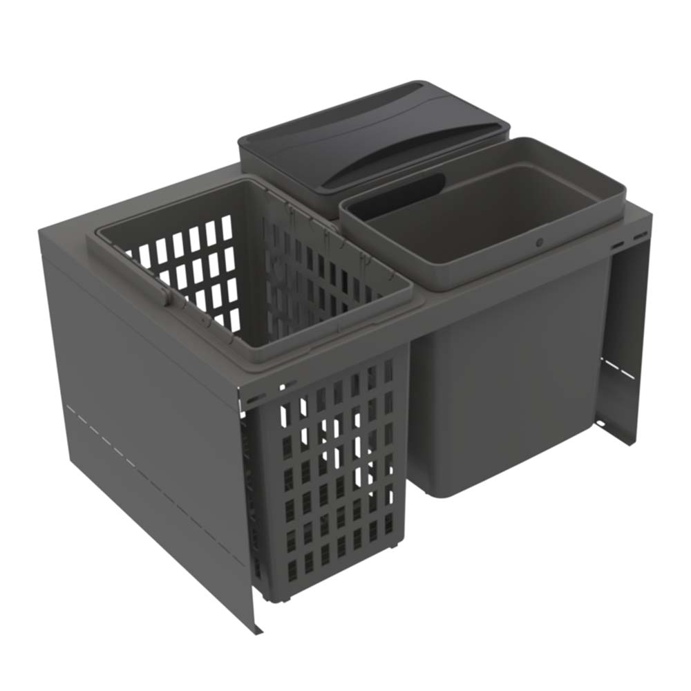Kildesorteringssett - Cube Compact Eco - Mørkegrå