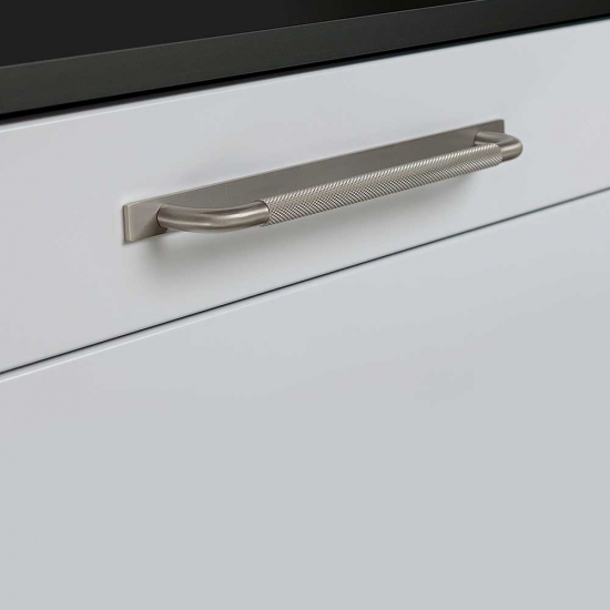 Håndtak Helix/Bakplate - Rustfritt Stål Finish