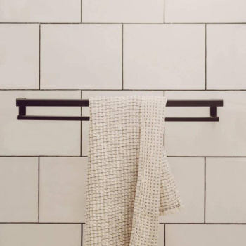 Håndkleholder Hold - Dobbel - Sort