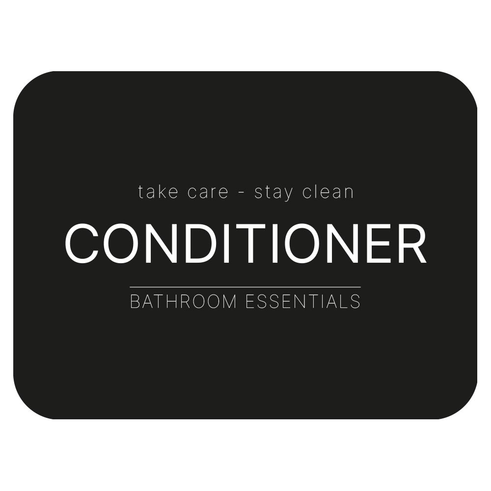 Selvklebende Etikett - Conditioner - Matt Sort