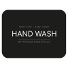 Selvklebende Etikett - Hand Wash - Matt Sort