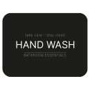 Selvklebende Etikett - Hand Wash - Matt Sort