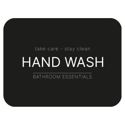 Selvklebende Etikett - Hand Wash - Matt Sort i gruppen Baderomstilbehør / Vis alle baderomstilbehør / Såpedispenser & Såpe hos Beslag Online (10104-BO)