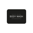 Selvklebende Etikett - Body Wash - Matt Sort